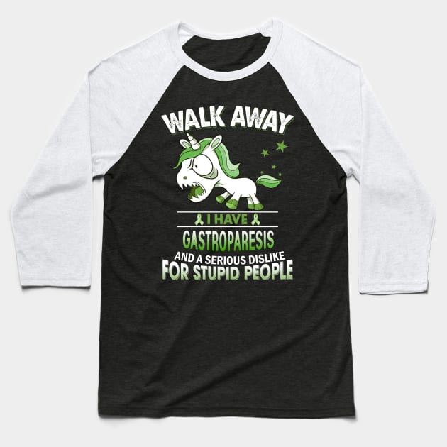 funny gastroparesis grumpy unicorn warrior Baseball T-Shirt by TeesCircle